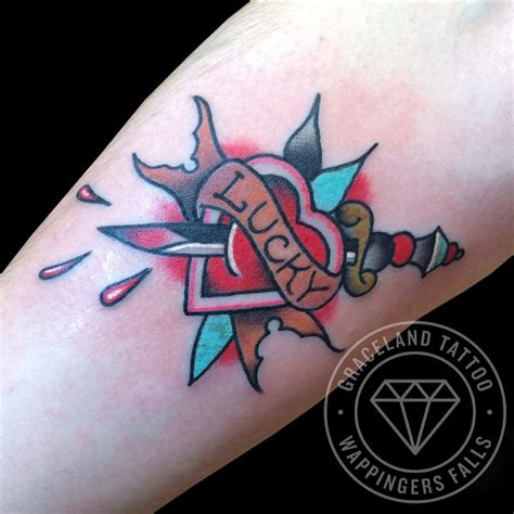 Traditional Heart And Dagger Tattoo By Adam Lauricella Tattoonow Traditional Heart And Dagger Tattoo By Adam Lauricella Tattoonow