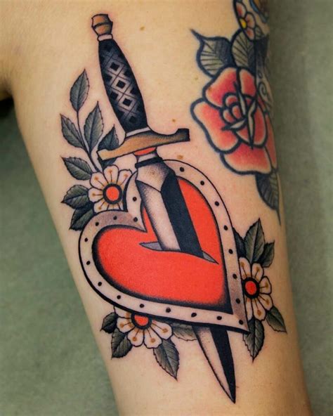 Traditional Heart And Dagger Tattoo Design Traditional Heart And Dagger Tattoo Design