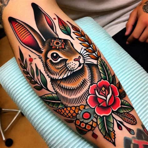 Traditional Rabbit Tattoo Traditional Rabbit Tattoo