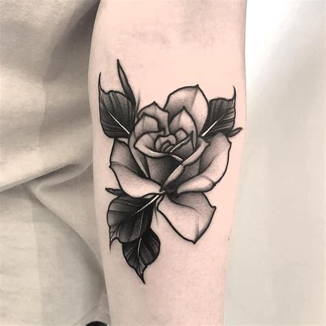 Traditional Rose Tattoo Black And Grey Designs Traditional Rose Tattoo Black And Grey Designs
