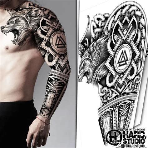 Traditional Viking Tattoo Sleeve Traditional Viking Tattoo Sleeve