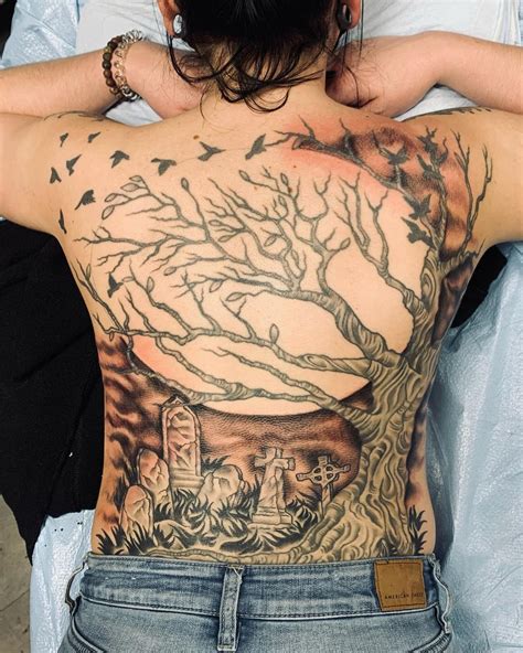 Tree Back Tattoos Tree Back Tattoos