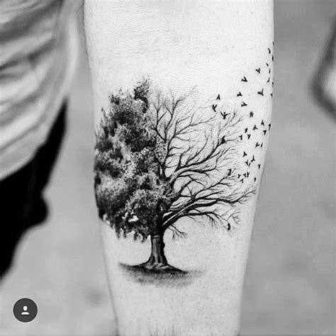 Tree Tattoo With Birds