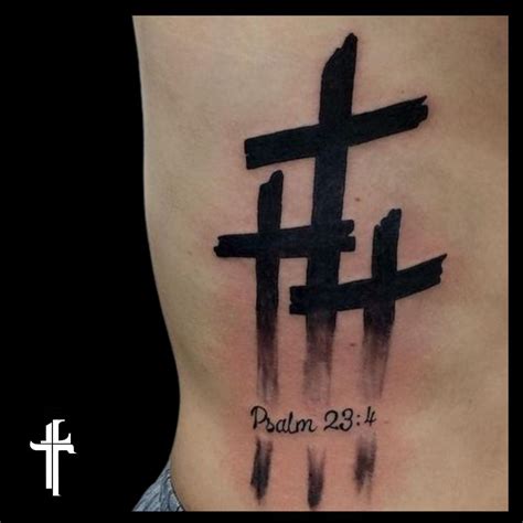 Triple Cross Tattoo Design