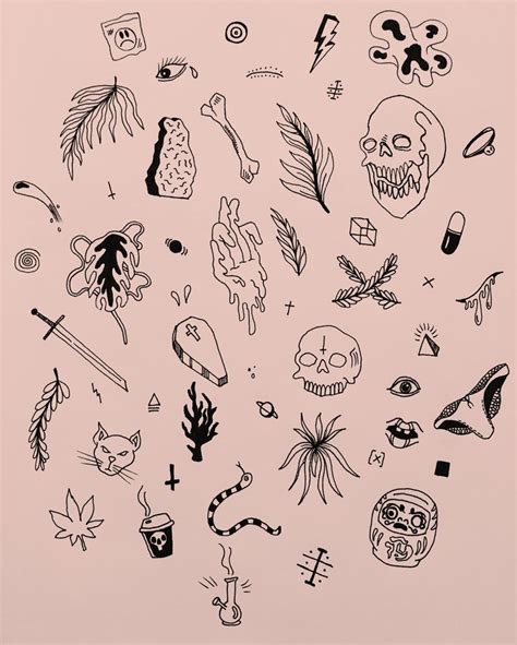 Trippy Stick And Poke Tattoos Designs Tattoo Style Trends