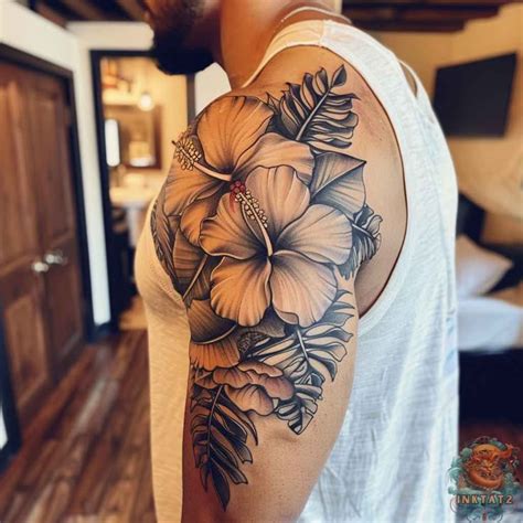 Tropical Flower Tattoos For Men