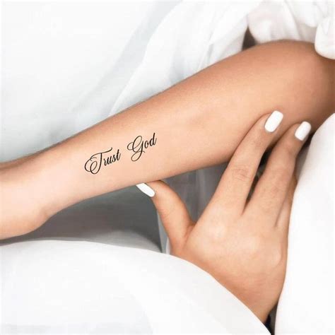 Trust God Tattoo Designs
