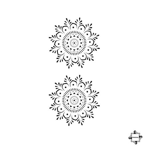 Two Mandala Henna Tattoo Designs Shop Mihenna Stencils Two Mandala Henna Tattoo Designs Shop Mihenna Stencils