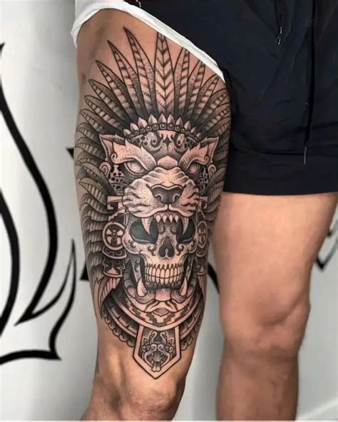 Upper Leg Tattoos For Men