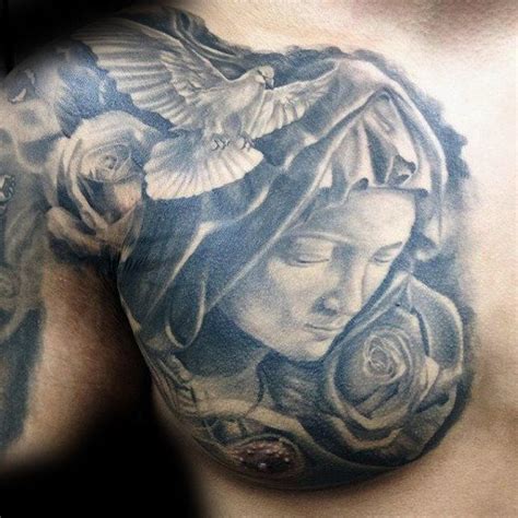 Virgin Mary Tattoo Designs Chest