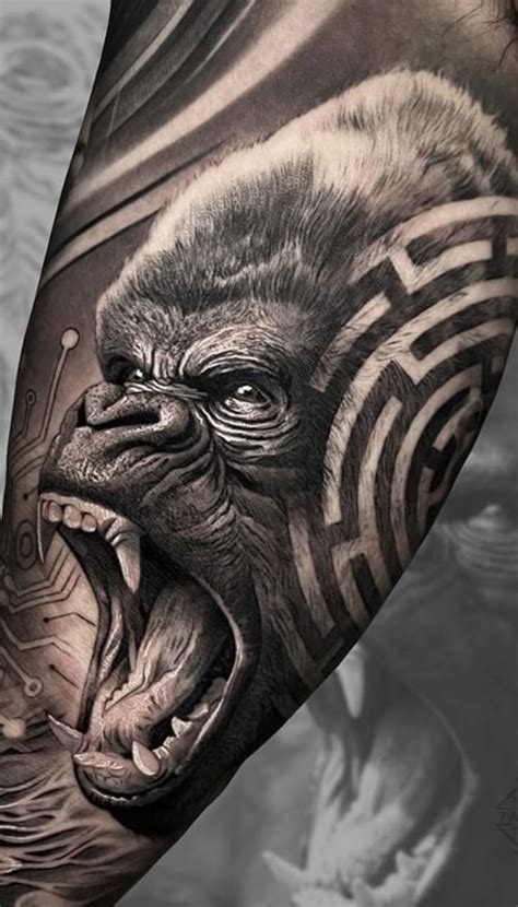 Warrior Gorilla Tattoo