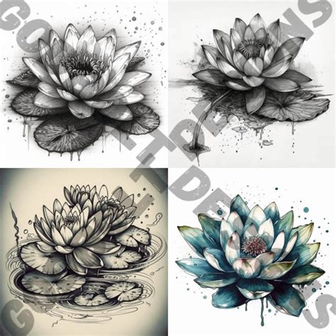 Water Lily Tattoo Design Pack 4 Psd And Png Files Perfect For Artists And Nature Enthusiasts Graceful Symbolic Procreate Compatible Etsy Water Lily Tattoo Design Pack 4 Psd And Png Files Perfect For Artists And Nature Enthusiasts Graceful Symbolic Procreate Compatible Etsy