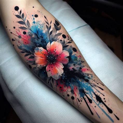 Watercolor Splatter Tattoo Watercolor Splatter Tattoo