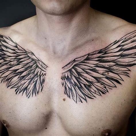 Wing Tattoos On Chest