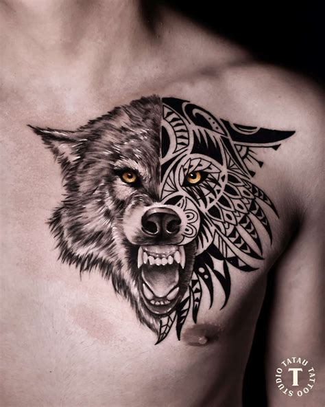 Wolf Head Tattoo Design