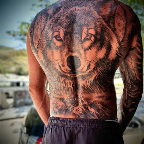 Wolf Tattoo Back