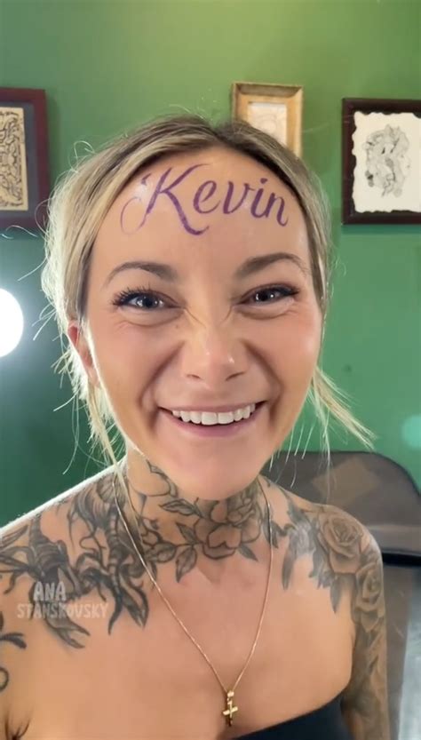 Woman Who Got Boyfriend Kevin S Name Tattooed On Forehead Claims It S Woman Who Got Boyfriend Kevin S Name Tattooed On Forehead Claims It S