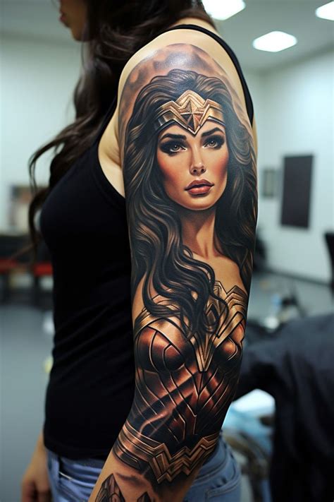 Wonder Woman Tattoo I Love Doing Dccomics Characters If You Want A Special Tattoo Character From Dc Or Marvel Let Me Know I M Using Kwadron Equalizer Machine And Needles Fusion Ink Inks